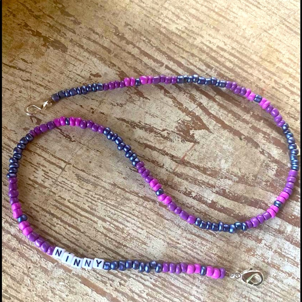 Beaded custom Mask lanyard